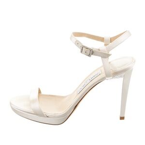 Jimmy Choo 38 White Ivory Wedding Heels